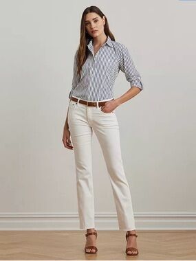 Ralph Lauren cream white Denim Pants
